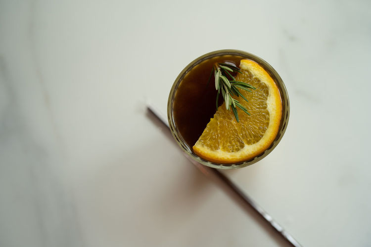 Close-up of lemon slice