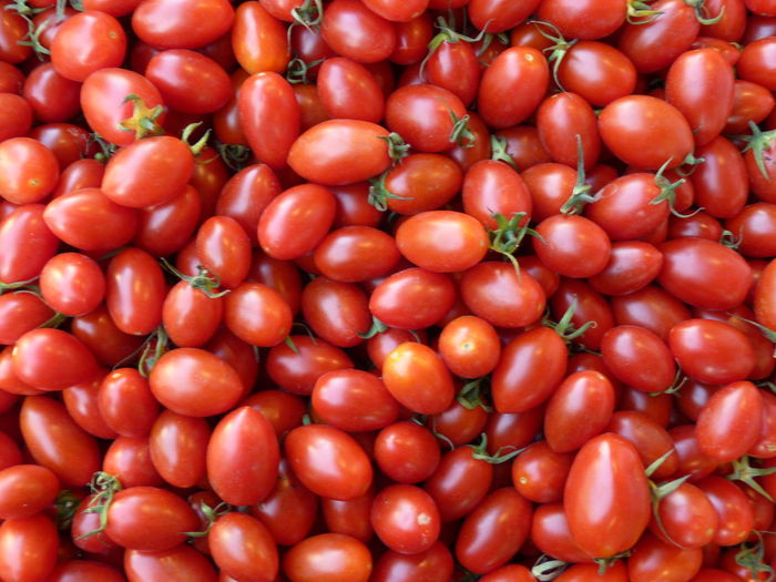 Full frame shot of tomatoes at market