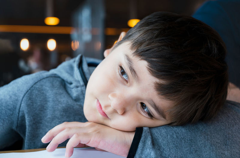 Close-up portrait of a boy