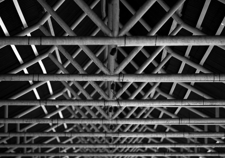 Full frame shot of built metallic structure 