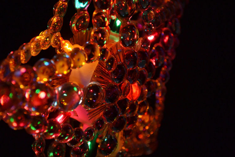 Close-up of christmas lights