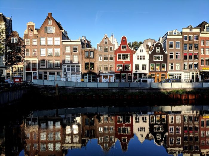 Reflection of buildings in canal
