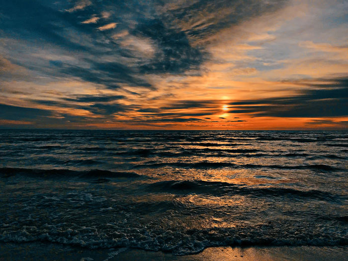 Sunset over the baltic sea