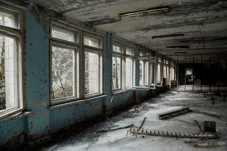 Abandoned school number 13 in the city of pripyat, chernobyl, ukraine