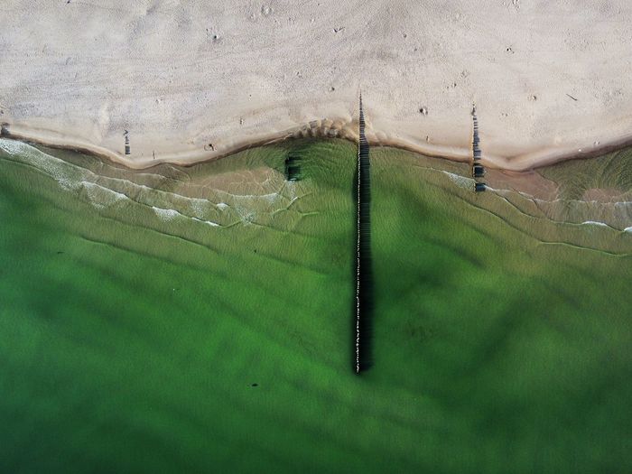 Aerial view of a beach