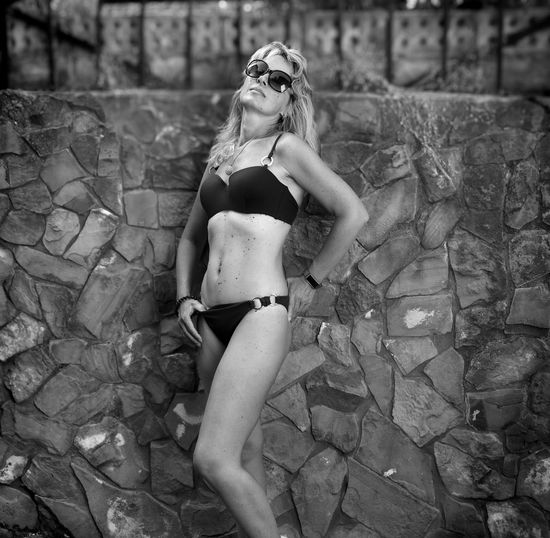 black and white