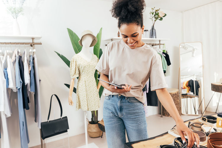 Young woman using mobile phone