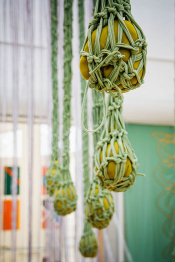 View of crochet hanging from ceiling