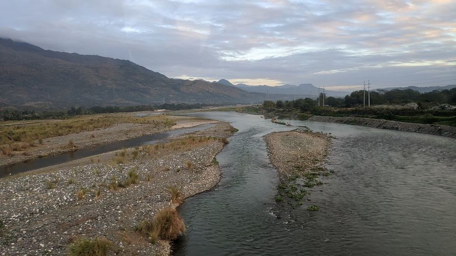 Scenic view of river against sky