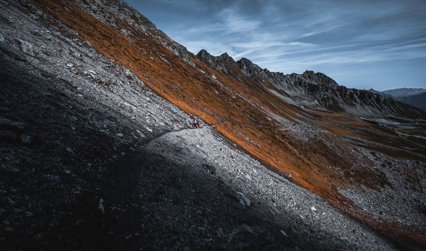 Scenic view of mountain against sky
