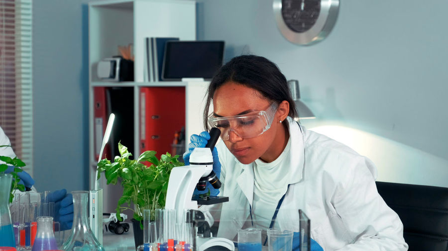 Woman working in lab