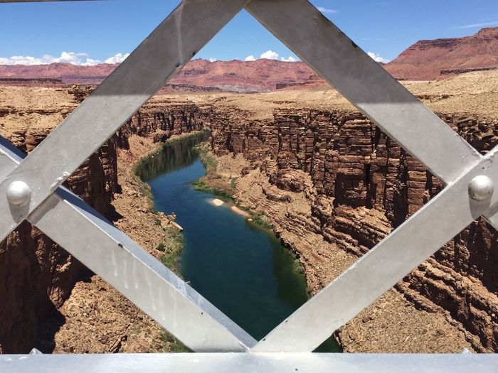 Colorado river seen from navajo bridge at grand canyon national park