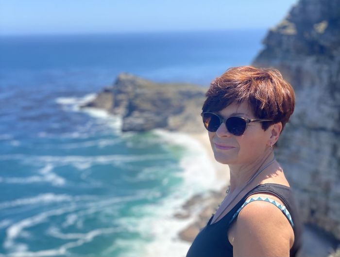 Woman, sight, ocean, tablemountain