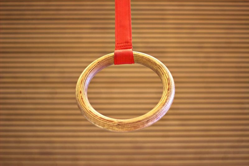 Close-up of gymnastic ring