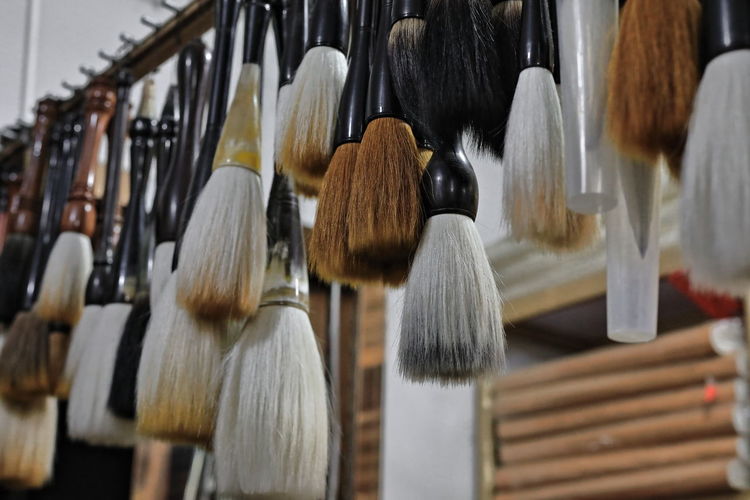 1517 large paint brushes-chinese calligraphy-shop in shuyuanmen culture calligraphy str. xi'an-china