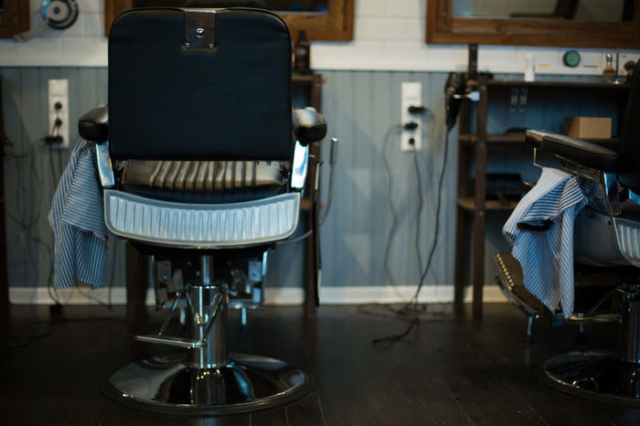 Chair in barber shop