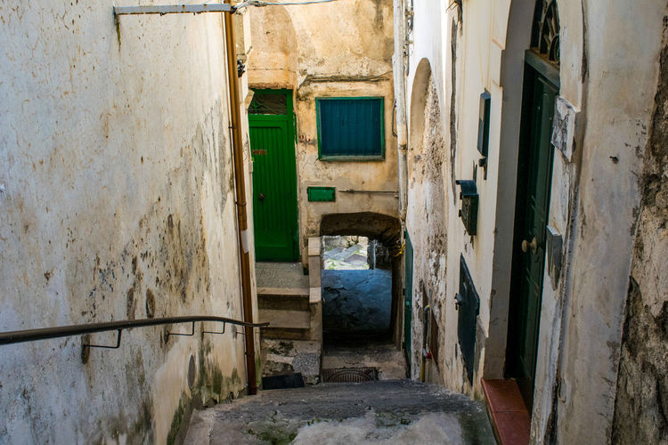 Narrow alley amidst old building