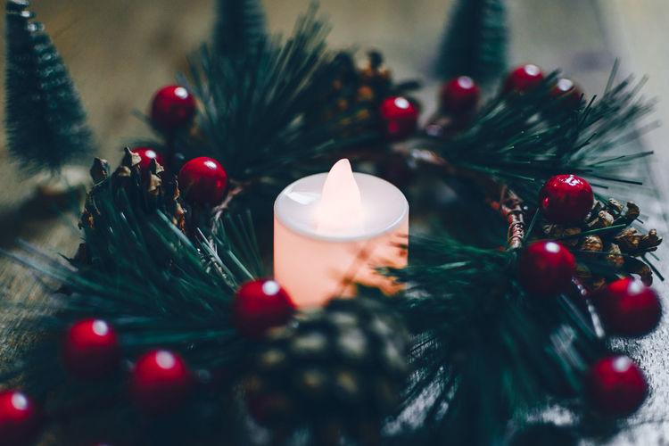 Close-up of christmas decorations