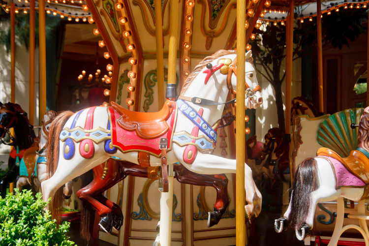 View of carousel at amusement park