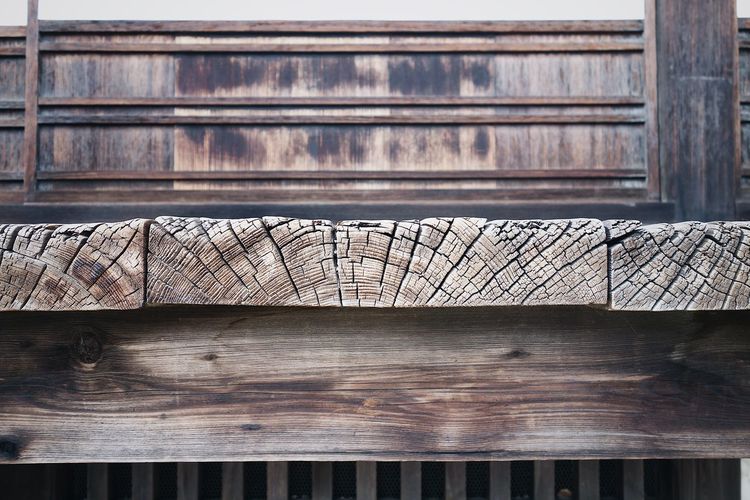 Close-up of wooden plank on table