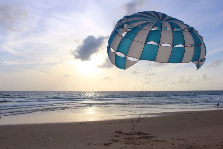 Parachute on beach