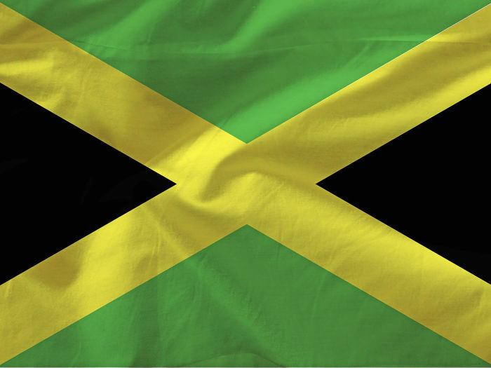 Full frame shot of jamaican flag