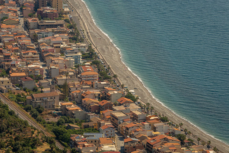 View of the top of a typical sicilian seafaring town