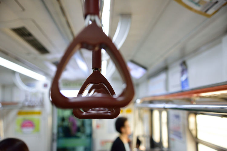 Close-up of train