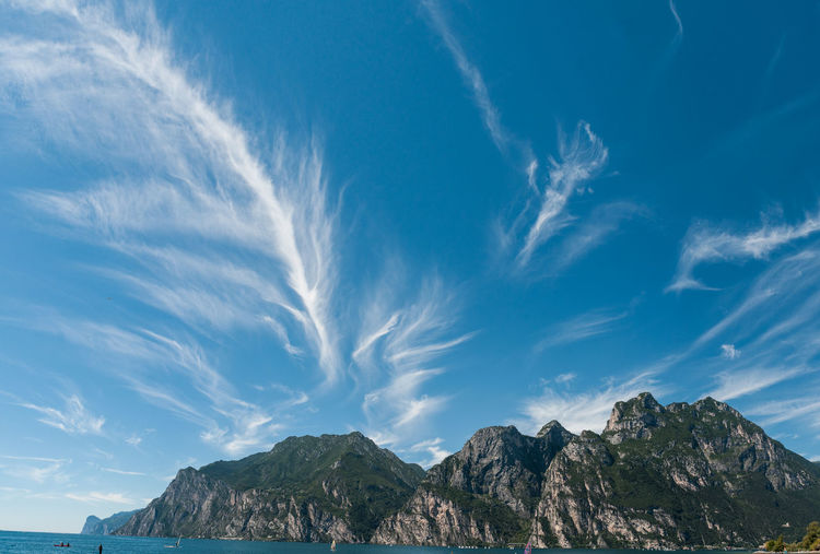 Low angle view of mountain against sky