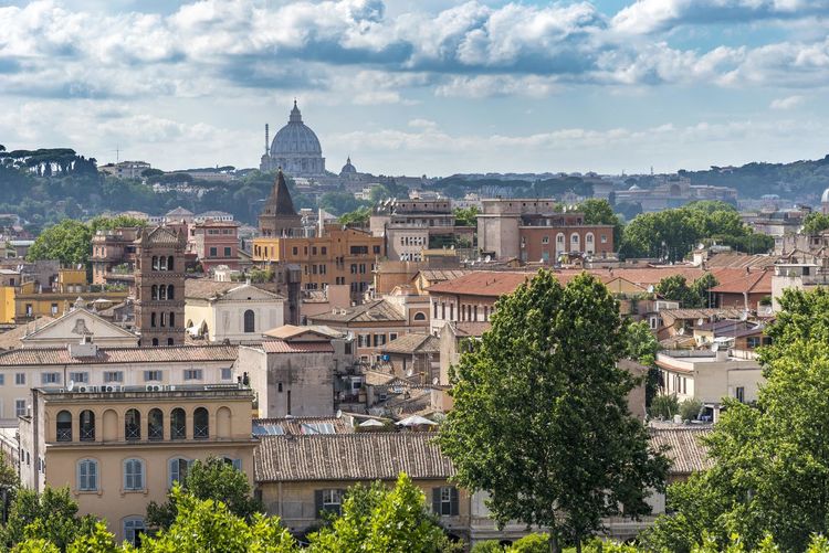 High angle view of vatican city and st. peter's basilica