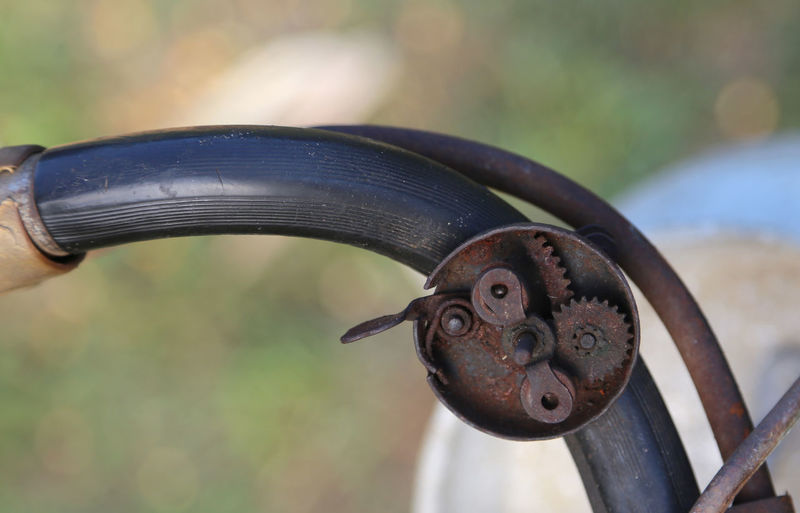 Old rusty bell of an ancient bike