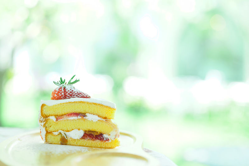 Close-up of cake on table