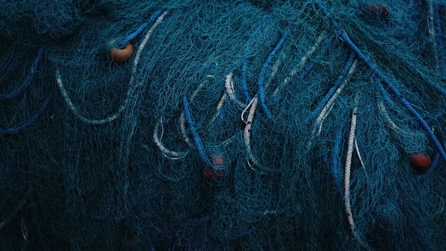 Full frame shot of fishing net