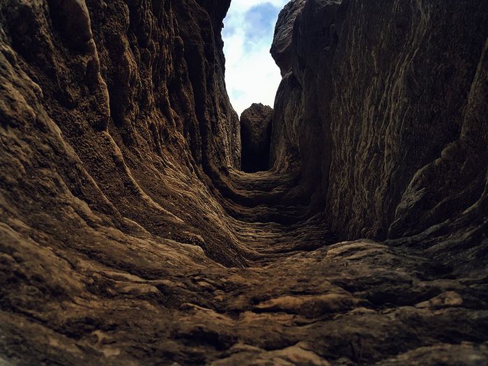 Rock formations in cave