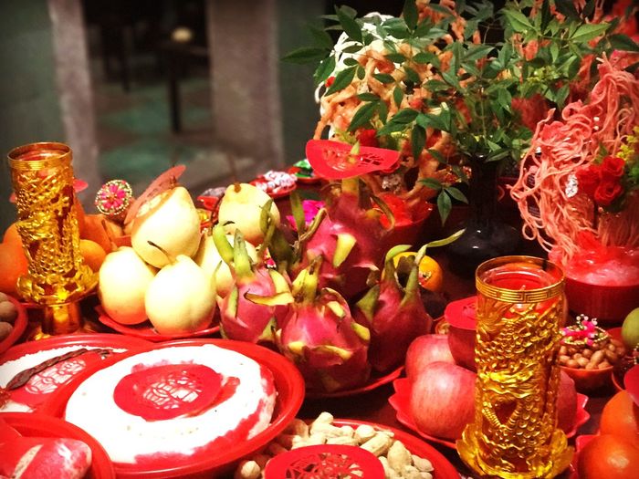 Close-up of christmas decorations