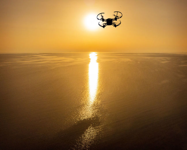 Fly away in the sunset my little drone