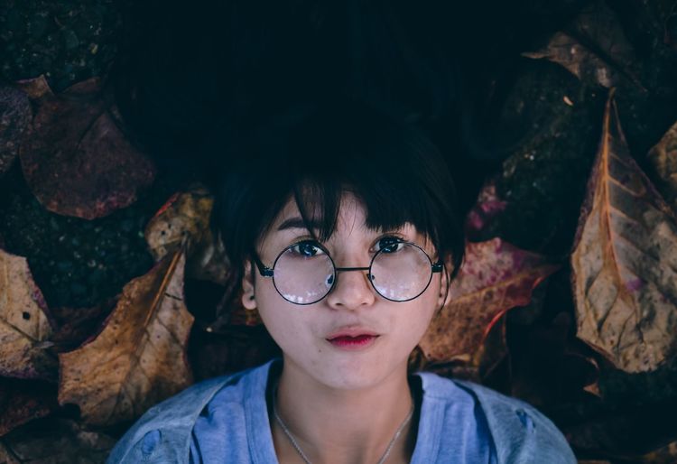 Close-up portrait of a girl