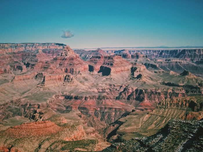 Aerial view of grand canyon