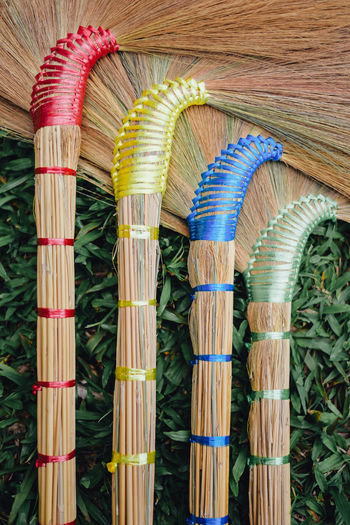 Broom made of reed flowers