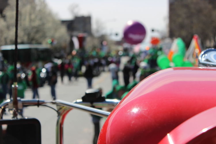 Cropped image of vehicle during st patrick day