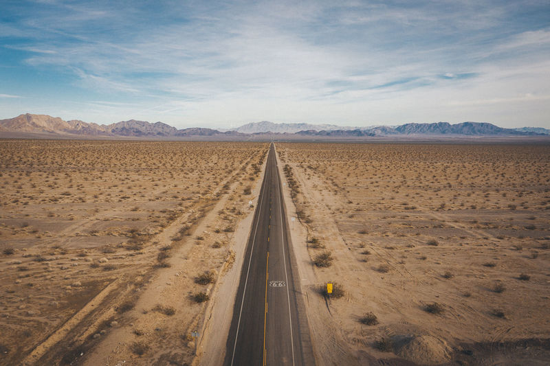Highway 66 from above, california