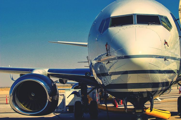 View of airplane at airport