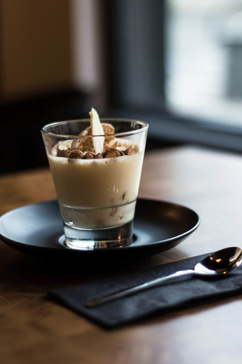 Dessert on table
