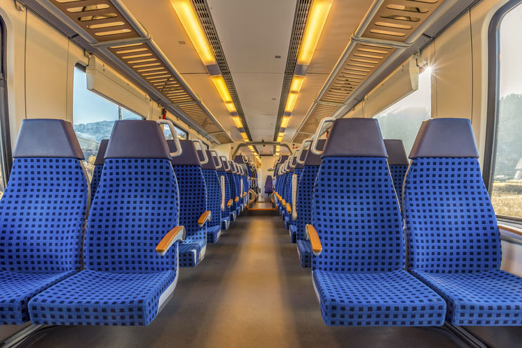 Interior of train carriage