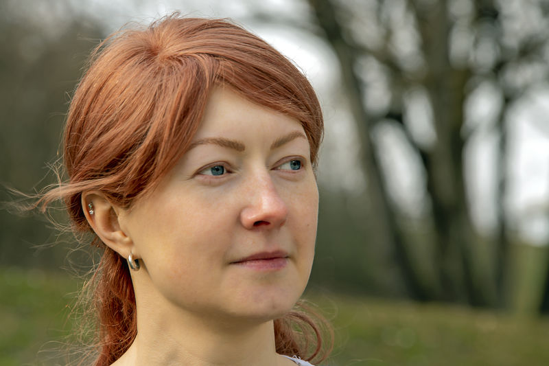 Close-up of young woman