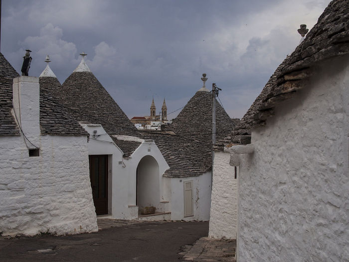 Exterior of historic building against sky