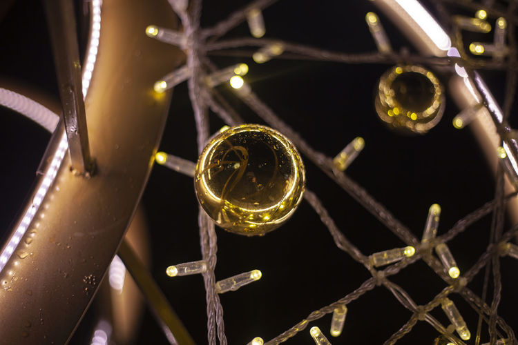 Close-up of illuminated light bulb