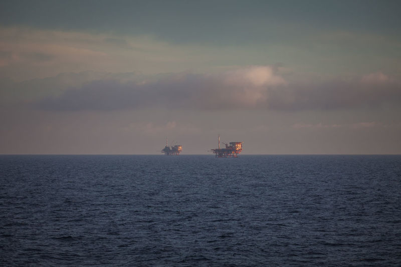 Oil platform in the adriatic sea