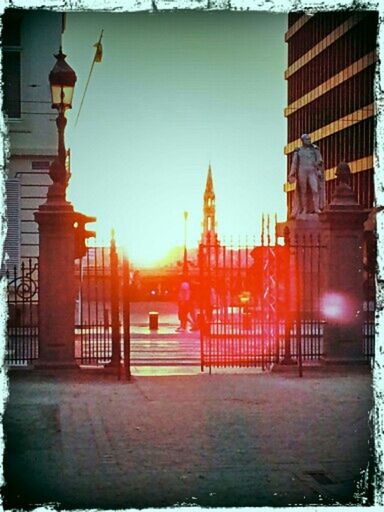 City at sunset