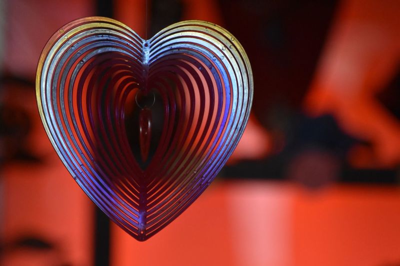 Close-up of heart shape decoration